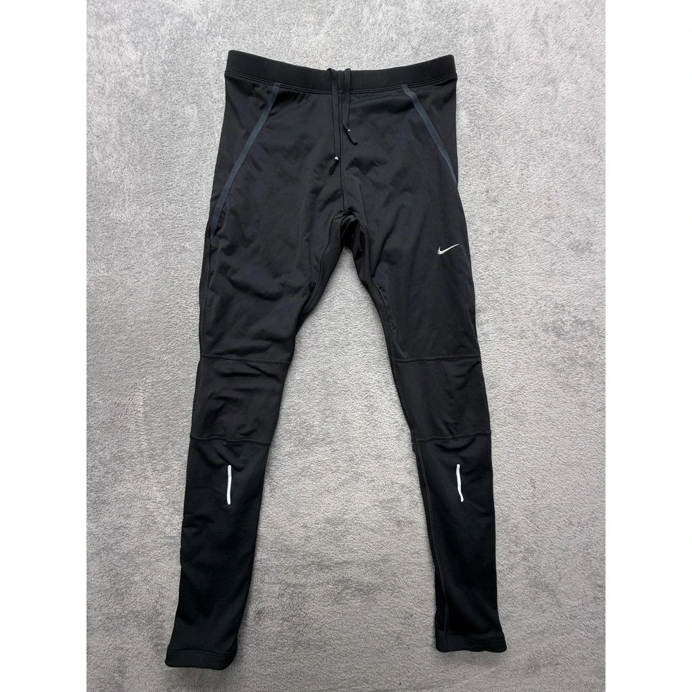 Nike Dri-FIT Pants Womens Medium Black Compression Running Leggings‎ 453472-010